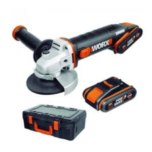 Акумулаторен ъглошлайф Worx WX800 с 20V батерия и куфар, преносим Worx Li-ion ъглошлайф