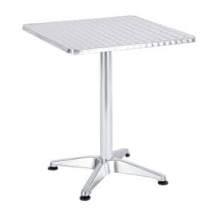 Алуминиева маса My Garden SC-051, компактна масичка за балкон от алуминий в сребрист цвят