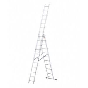 Алуминиева стълба Drabest трираменна с 11 стъпала, 7м, лесна за пренасяне и стабилна