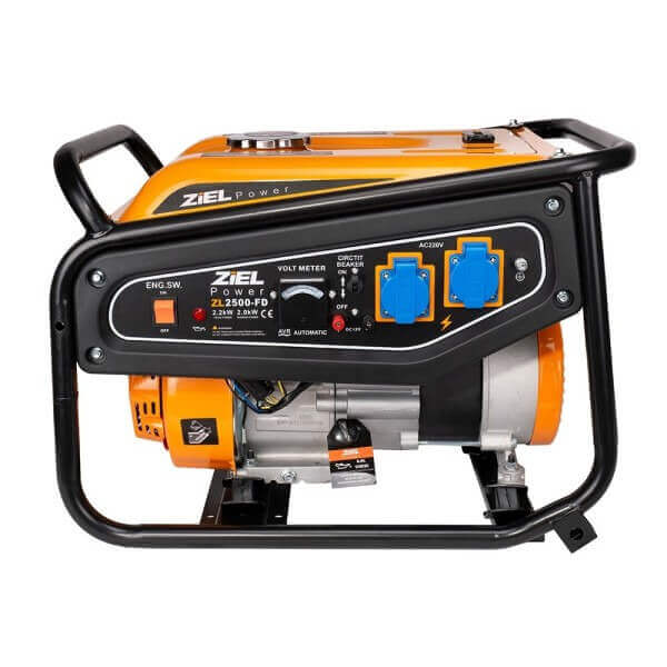 Бензинов генератор ZIEL ZL2500, 2.5 kW, преносим генератор с ръчен стартер за надеждно захранване. Бензинов генератор ZIEL ZL2500, 2.5 kW, преносим генератор с ръчен стартер за надеждно захранване.