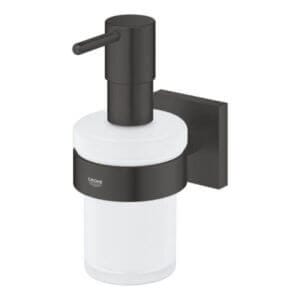 Диспенсър за течен сапун Grohe Start Cube от стъкло и метал, 160 мл с GROHE Long-Life покритие.