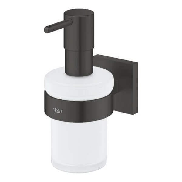 Диспенсър за течен сапун Grohe Start Cube от стъкло и метал, 160 мл с GROHE Long-Life покритие. Диспенсър за течен сапун Grohe Start Cube от стъкло и метал, 160 мл с GROHE Long-Life покритие.