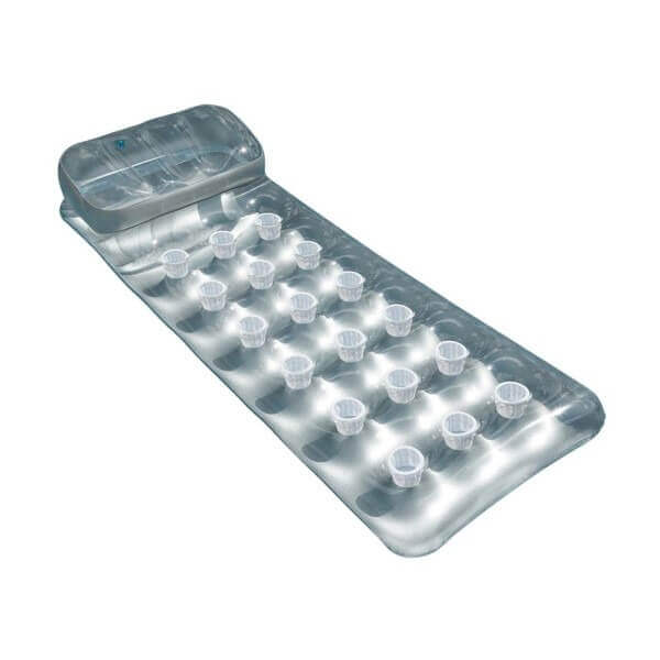 Дюшек с чашки Intex 58894 сребрист, надуваем дюшек PVC за плаж и воден релакс Дюшек с чашки Intex 58894 сребрист, надуваем дюшек PVC за плаж и воден релакс