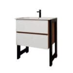 Долен шкаф за баня Макена Орегон с мивка, Бял