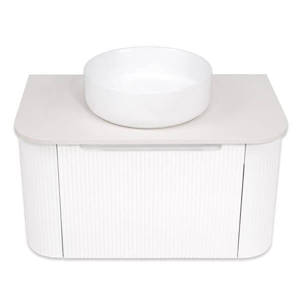 Долен шкаф за баня с порцеланова мивка и кварцов плот Makena Долен шкаф за баня с порцеланова мивка и кварцов плот Makena