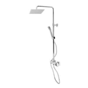 Душ система с едноръкохватков смесител Makena Nobo с хромиран дизайн за стилна и функционална баня.