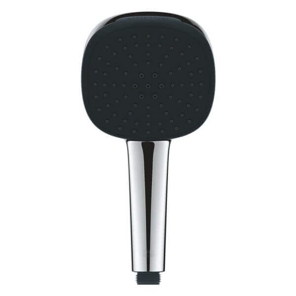 Душ слушалка GROHE Vitalio Comfort с 2 функции в Хром/Черен дизайн, екологична Water Saving технология. Душ слушалка GROHE Vitalio Comfort с 2 функции в Хром/Черен дизайн, екологична Water Saving технология.