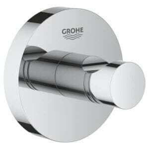 Единична закачалка GROHE 41173000, метална закачалка с скрито закопчаване, идеална за стена.
