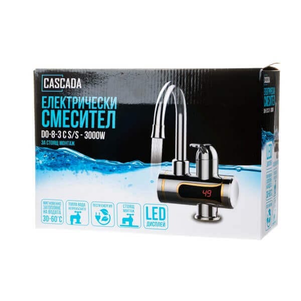Електрически водонагревател Cascada LED DO-8-3 C метален корпус Електрически водонагревател Cascada LED DO-8-3 C метален корпус