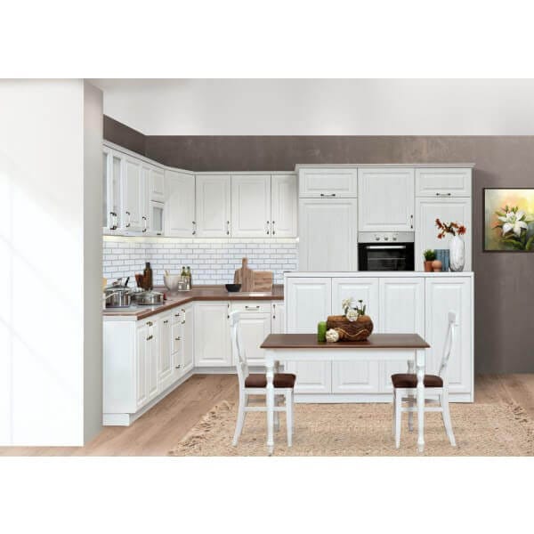 Горен шкаф с една повдигаща врата Rustic VH80/36, бял Горен шкаф с една повдигаща врата Rustic VH80/36, бял