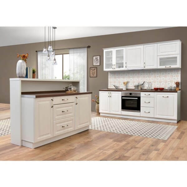 Горен шкаф с една повдигаща врата Rustic VH80/36, бял Горен шкаф с една повдигаща врата Rustic VH80/36, бял