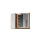 Горен шкаф за баня Макена Карлота с огледало, Бял