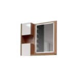 Горен шкаф за баня Макена Орегон с огледало, Бял