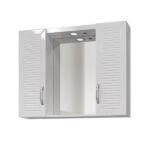 Горен шкаф за баня с огледало Makena Кери, 70 см, Бял