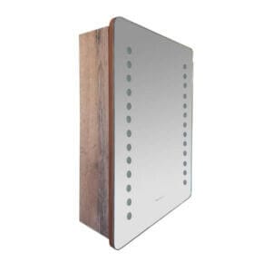 Горен шкаф за баня с огледало Makena Лайт Лайт Но с LED осветление, идеален за компактни пространства.