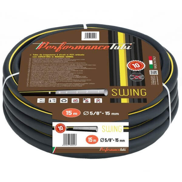 Градински маркуч Almaplast Swing 3/4'' с UV защита, 25 м дължина и висока издръжливост. Градински маркуч Almaplast Swing 3/4'' с UV защита, 25 м дължина и висока издръжливост.