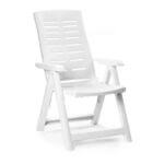 Градински PVC стол Ipae-progarden YUM040BI бял 60x61x109 см