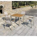 Градински сет My Garden, 5 части, маса 90x90 см + 4 стола 56x64 см