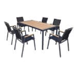 Градински сет My Garden TLF229 от 7 части с правоъгълна маса и 6 стола