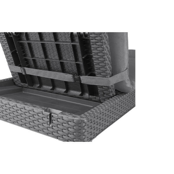 Градински шезлонг Keter Jaipur 238416, Графит с възглавница Градински шезлонг Keter Jaipur 238416, Графит с възглавница