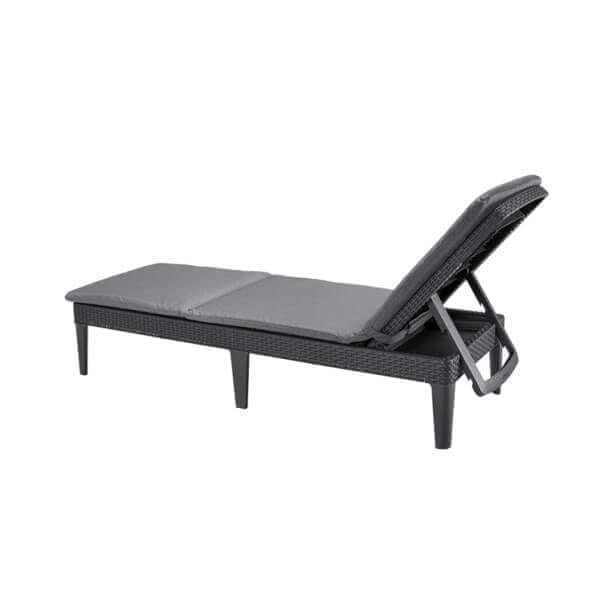 Градински шезлонг Keter Jaipur 238416 с възглавница, регулируем с 4 позиции, графитен PVC ратан. Градински шезлонг Keter Jaipur 238416 с възглавница, регулируем с 4 позиции, графитен PVC ратан.