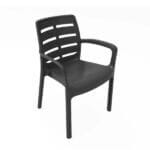 Градински стол Ipae-progarden Borneo BOR040AN, антрацит, 60.5 x 54 x 82 см