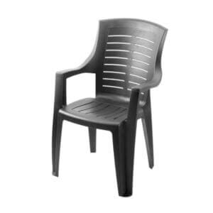 Градински стол Ipae-progarden Talia TAL050AN в антрацит, устойчив стол за градина PP, външни мебели.