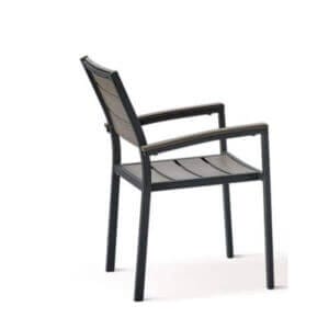 Градински стол My Garden Polywood PC-609-1 антрацит, метален, удобен за градина и тераса