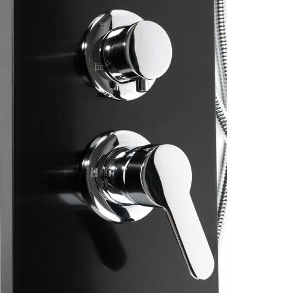 Хидромасажен душ панел Cascada черен 20x7x150 см Хидромасажен душ панел Cascada черен 20x7x150 см