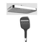Каскаден душ комплект Chrome SL-1211HD, 33см душ глава и 13см душ слушалка