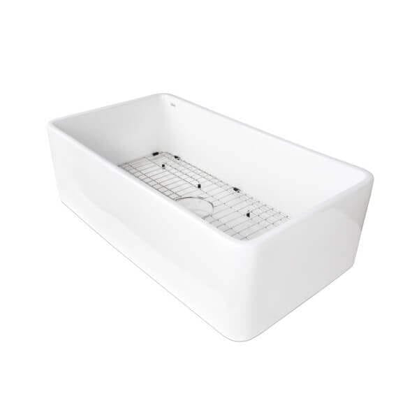 Керамична кухненска мивка Cascada, с едно корито, бял гланц Керамична кухненска мивка Cascada, с едно корито, бял гланц