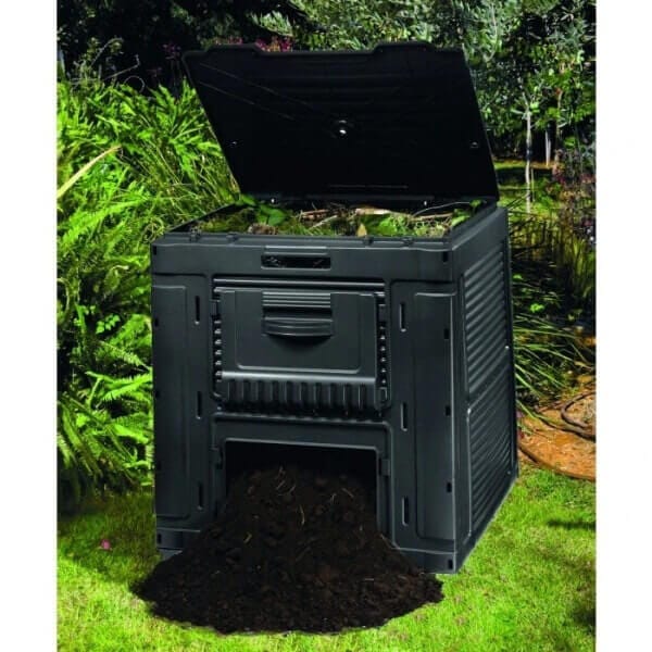 Компостер Keter 470 литра, черен компостер без база, идеален за градински отпадъци и тор. Компостер Keter 470 литра, черен компостер без база, идеален за градински отпадъци и тор.