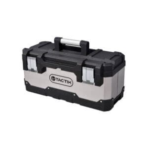 Куфар за инструменти TACTIX с метални заключалки, идеален мобилен куфар за съхранение на инструменти.