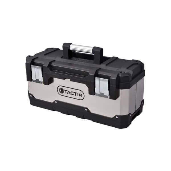 Куфар за инструменти TACTIX с метални заключалки, идеален мобилен куфар за съхранение на инструменти. Куфар за инструменти TACTIX с метални заключалки, идеален мобилен куфар за съхранение на инструменти.