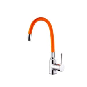 Кухненски смесител Cascada Classic оранжев - удобен едноръкохватков кухненски смесител с модерен дизайн.