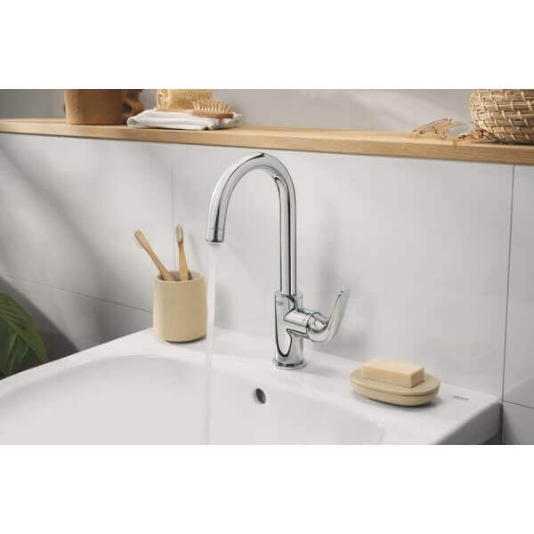 Кухненски смесител GROHE L Swift, Хром, Въртящ се чучур Кухненски смесител GROHE L Swift, Хром, Въртящ се чучур