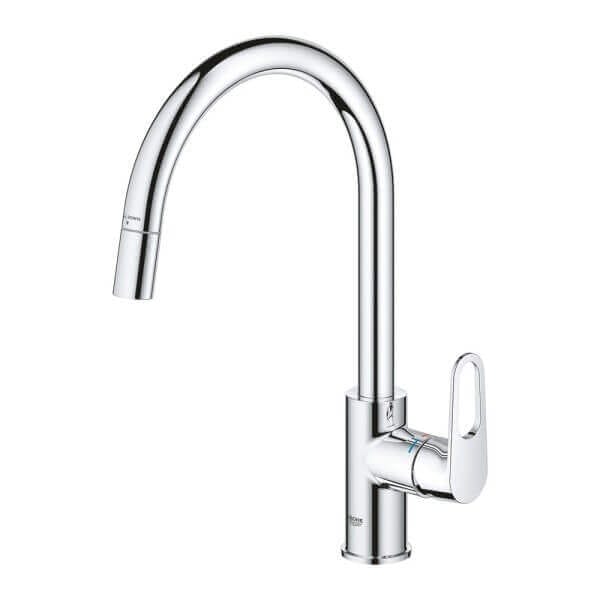 Кухненски смесител GROHE Start Flow OHM C-spout 30569000 с издърпващ се чучур Кухненски смесител GROHE Start Flow OHM C-spout 30569000 с издърпващ се чучур