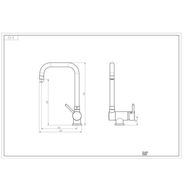 Кухненски смесител Makena FF01, Хром, със сгъваема функция Кухненски смесител Makena FF01, Хром, със сгъваема функция