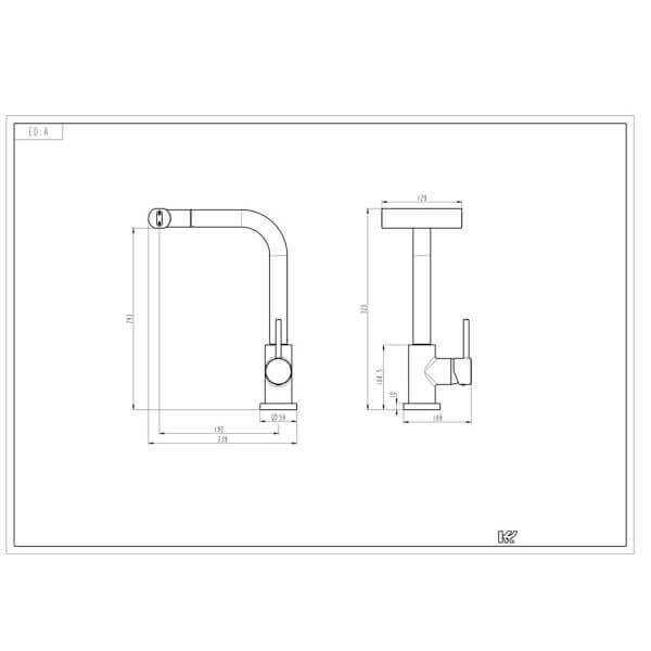 Кухненски смесител Makena Pull-out с четири функции Кухненски смесител Makena Pull-out с четири функции