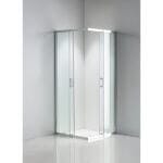 Квадратна душ кабина с плъзгащи врати Cascada, прозрачно стъкло, 70-80 x 70-80 см