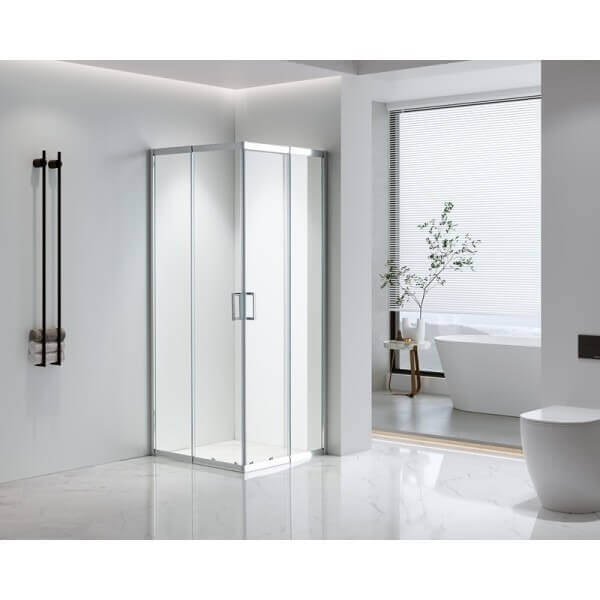 Квадратна душ кабина с плъзгащи врати Cascada, прозрачно стъкло, 80-90x80-90 см Квадратна душ кабина с плъзгащи врати Cascada, прозрачно стъкло, 80-90x80-90 см