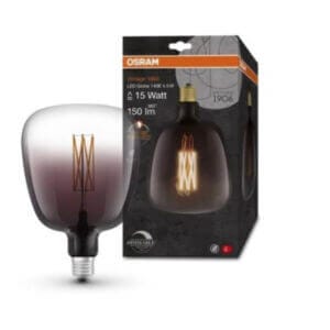 LED лампа филамент OSRAM Vintage 1906 Globe с димируема топла светлина 1600K и опушен дизайн E27