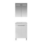 Мебел за баня с умивалник Makena Клара, плавно затваряне, бял