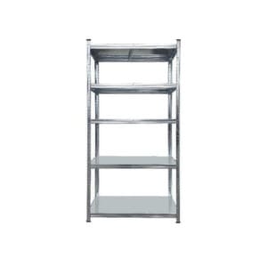 Метален стелаж поцинкован с 5 рафта, до 100 кг на рафт, 180x90x40 см, идеален за стелажи за гараж и съхранение.