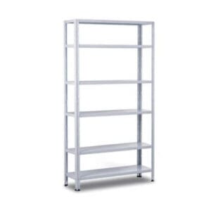 Метален стелаж поцинкован с 6 рафта, до 100кг на рафт, 200x90x40 см, идеален за гараж и склад.