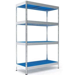 Метален стелаж с 4 рафта Ar shelving HORECA175, идеален за кухня за храни и напитки.