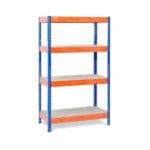 Метален стелаж с 4 рафта Ar shelving RIVET300 EB50, до 300 кг на рафт, 192x100x50 см