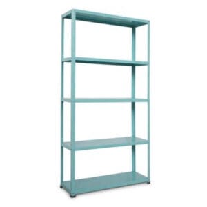 Метален стелаж с 5 рафта Ar shelving COOLOUR Blue, до 70 кг на рафт, 180x90x30 см, син метален стелаж с 5 рафта за съхранение, безболтов монтаж