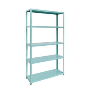 Метален стелаж с 5 рафта Ar shelving COOLOUR Green, до 70 кг на рафт, 180x90x30 см безболтово сглобяем