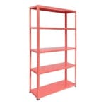 Метален стелаж с 5 рафта Ar shelving COOLOUR Pink, до 70 кг на рафт, 180x90x30 см